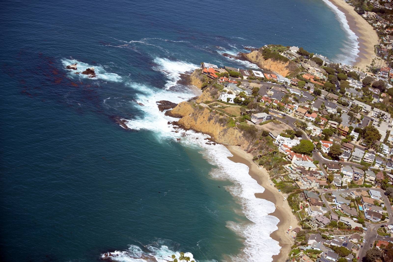 An aerial view of the north Laguna Beach coast.