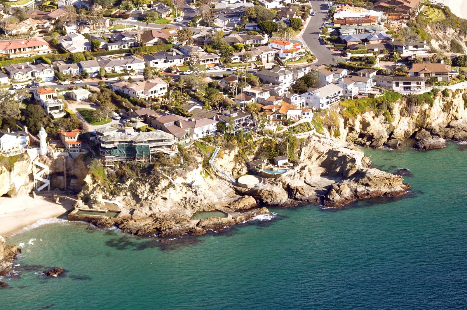 An aerial view of the south Laguna Beach coast.