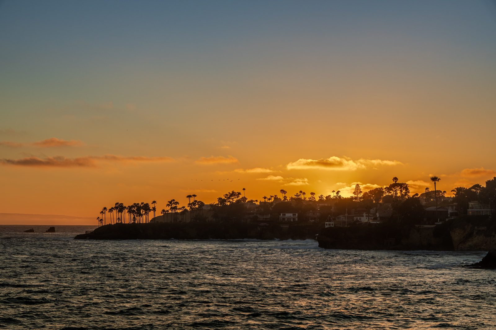 The sun sets over the Laguna Beach coast. The Coast Film and Music Festival runs Oct. 16 to 25 at venues across town.