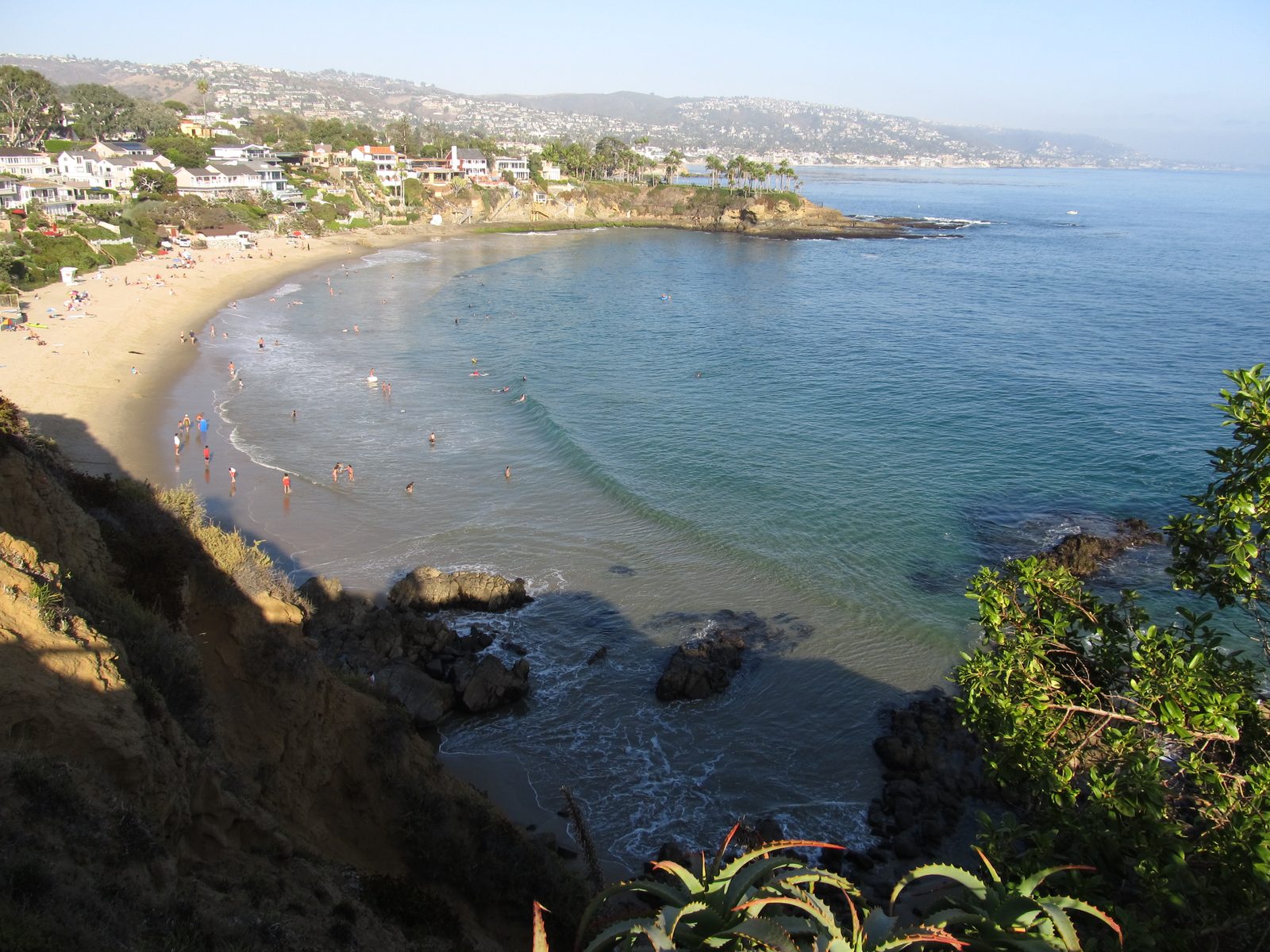 Crescent Bay from the point park, where red flags warned swimmers of dangerous conditions on Aug. 26.
