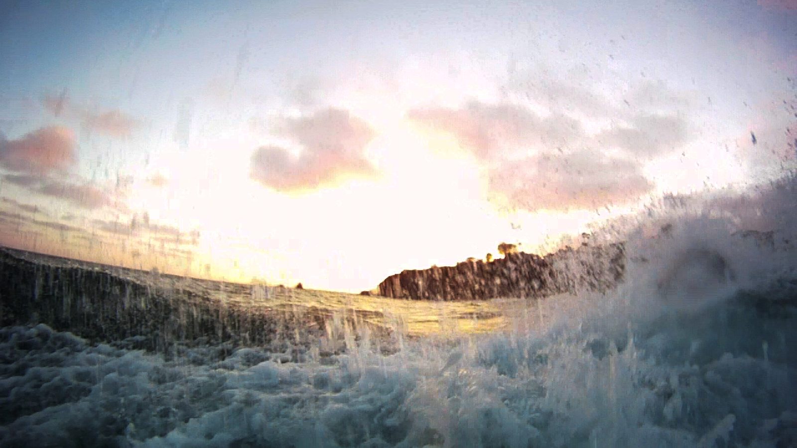 Surf explodes at Crescent Bay, the break where a bodysurfer died in heavy conditions.