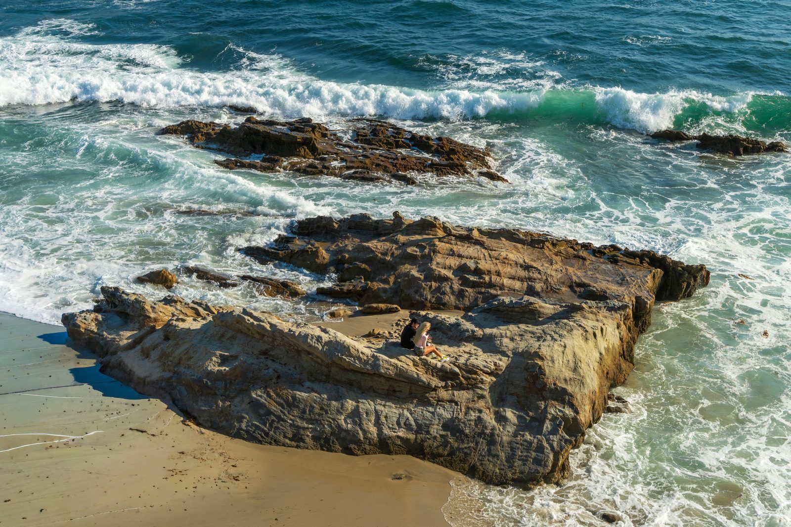 Sun on the rocky coast at Heisler Park while the warning runs through 8 p.m. Thursday.
