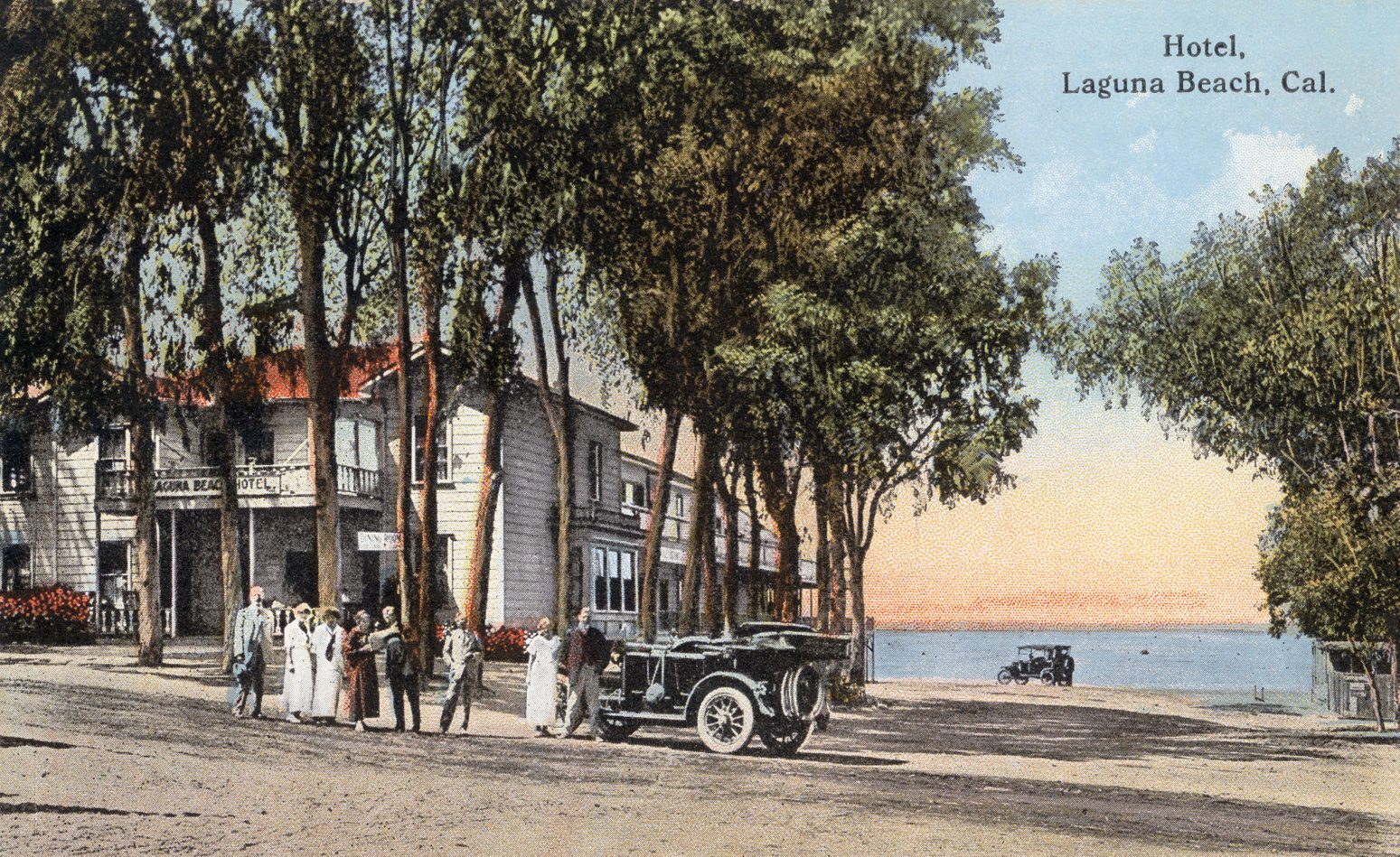 A pre-1917 postcard of the Hotel Laguna, the shuttered landmark now entering a new phase under a winning bidder.