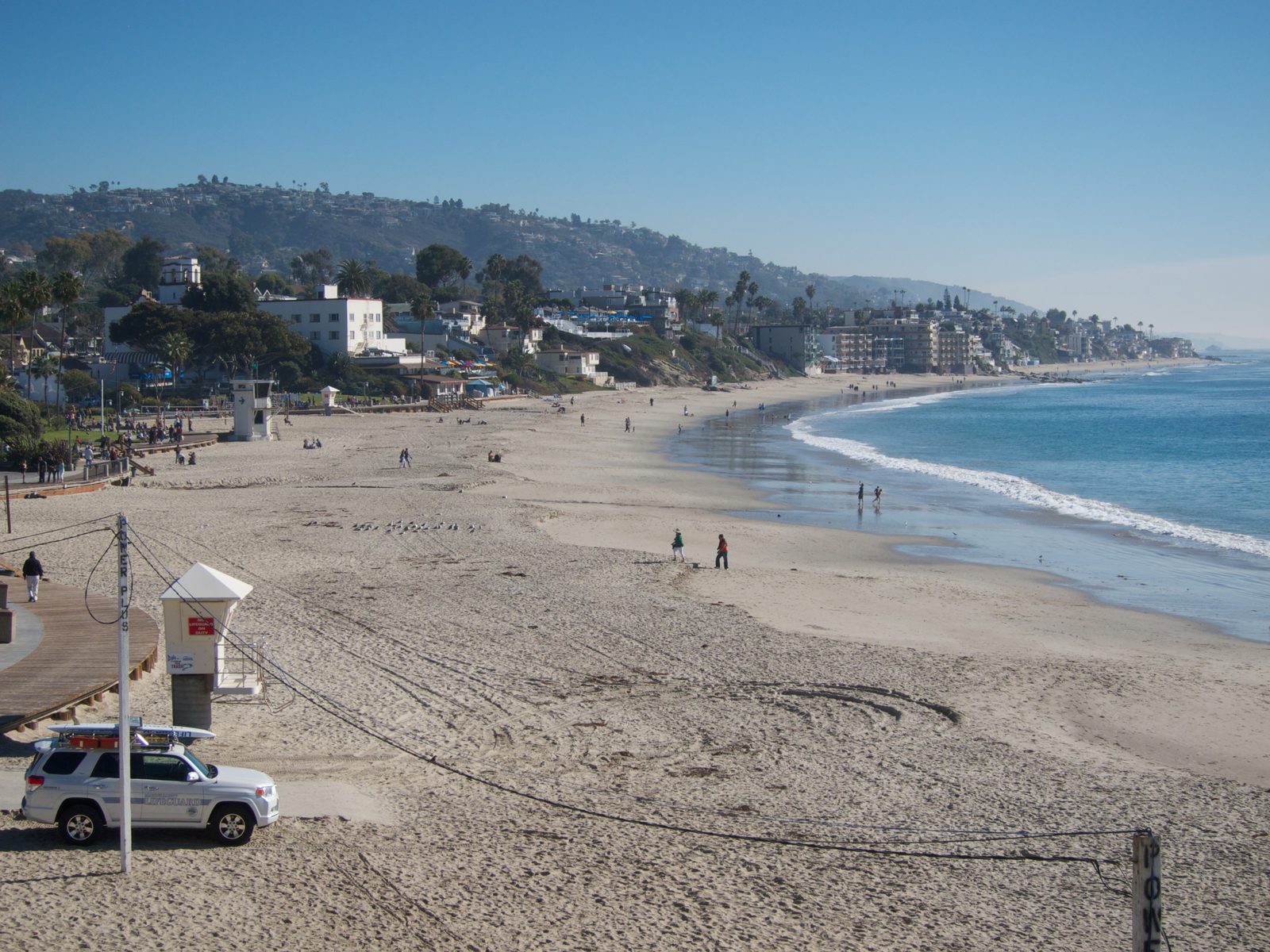 Main Beach in downtown Laguna Beach, steps from the Hotel Laguna property.