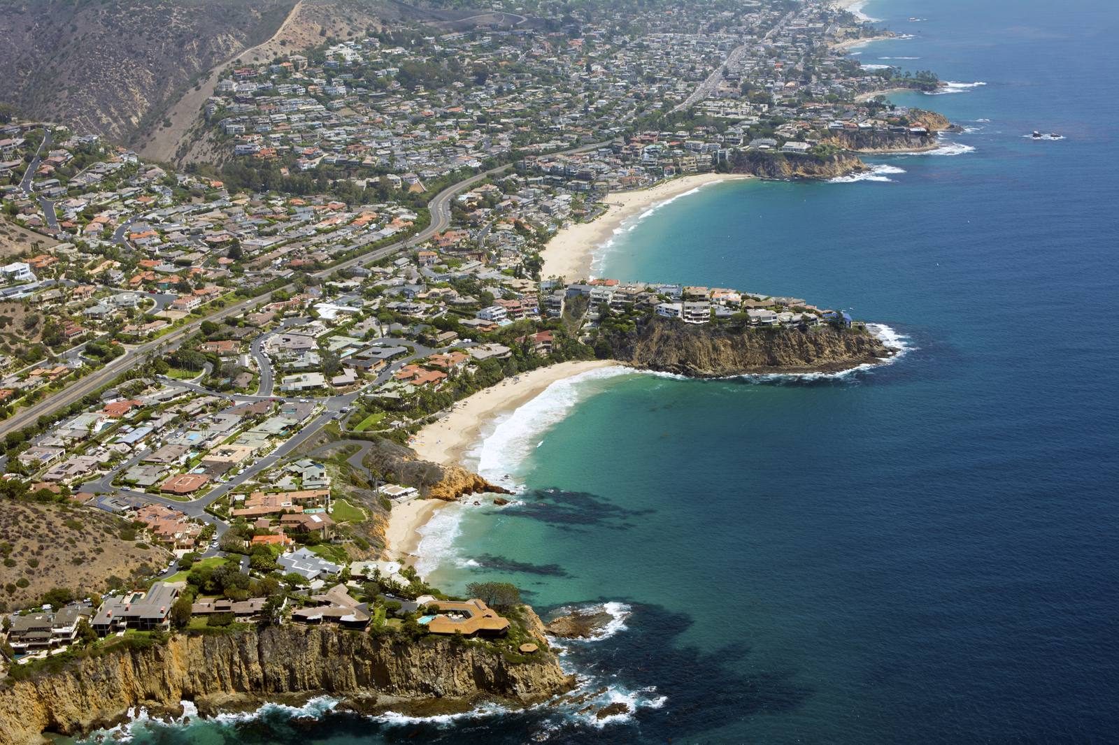An aerial view of north Laguna Beach.