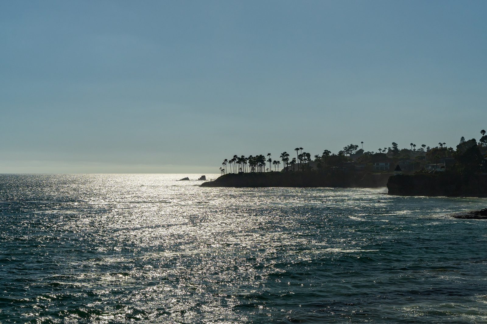 The view from Heisler Park in Laguna Beach. City crews spent the weekend reinforcing sand berms and monitoring vulnerable stretches of the coast.