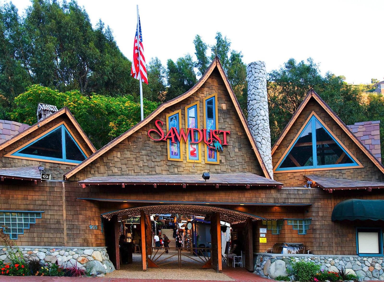 The entrance to the Sawdust Art Festival in Laguna Canyon.