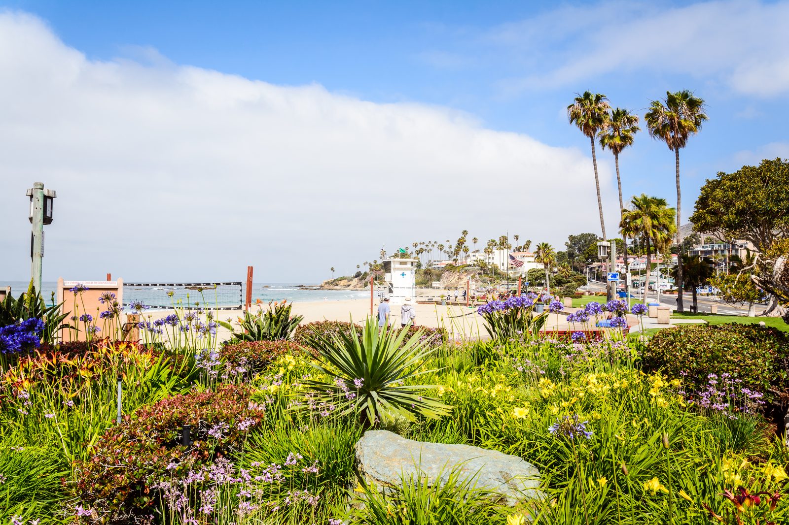 The gardens above Main Beach, in the coastal city whose property-tax receipts fund its schools.
