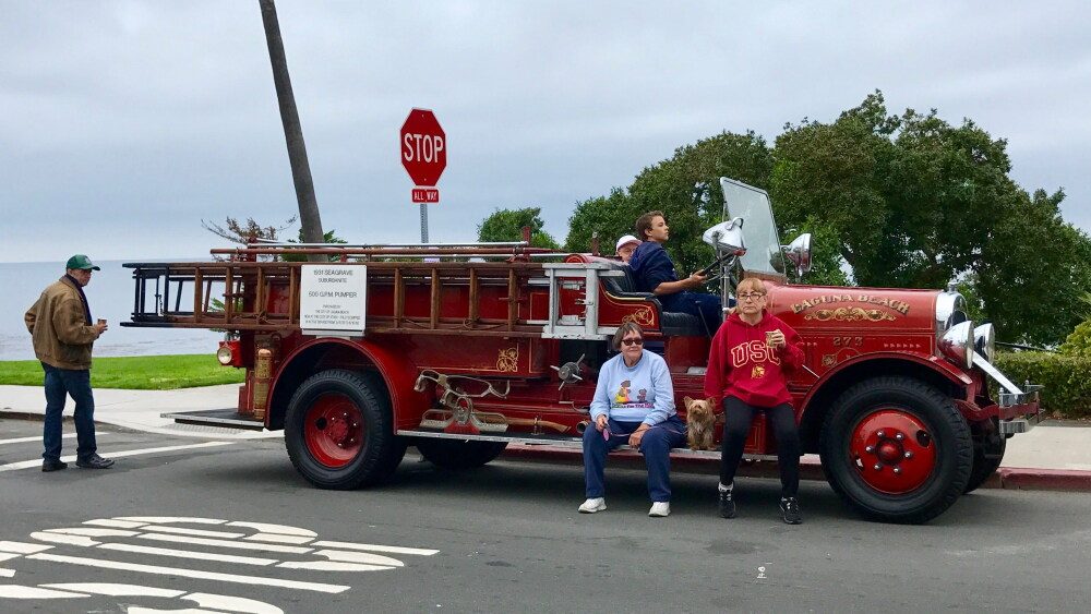 The 1931 Seagrave at Heisler Park during the 2017 Memorial Day pancake breakfast, where the firefighters association has raised money for its restoration for years.