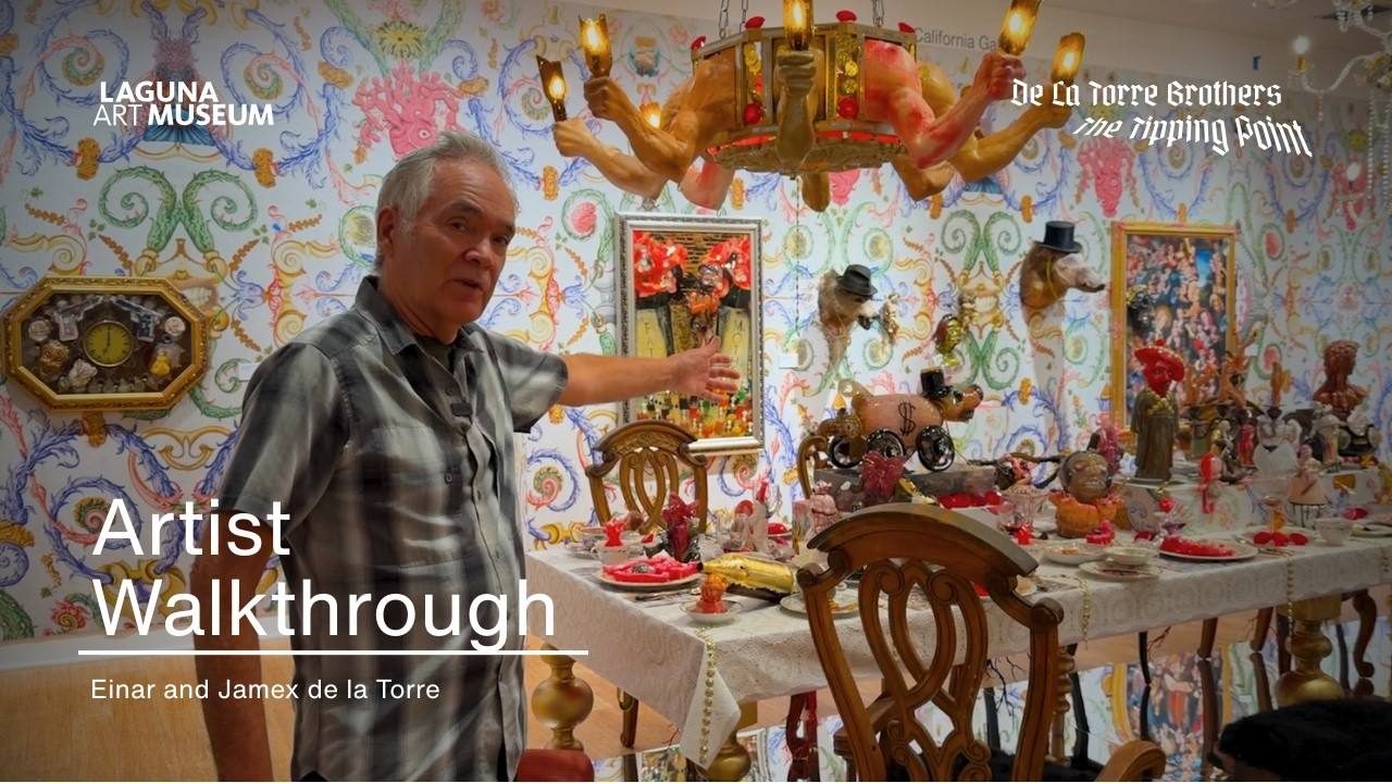 A still from Laguna Art Museum's official video walkthrough of de la Torre Brothers: The Tipping Point.